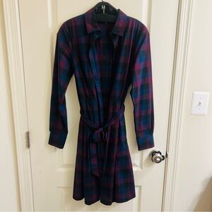 Brooks Brothers Plaid Long Sleeve Dress